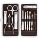 thumbnail image 1 of Tseoa Kit de manicura, pedicura, cortaúñas, kit de aseo profesional, herramientas para uñas con lujoso estuche de viaje, juego de 12... (cortaúñas 12 piezas), 1 of 5