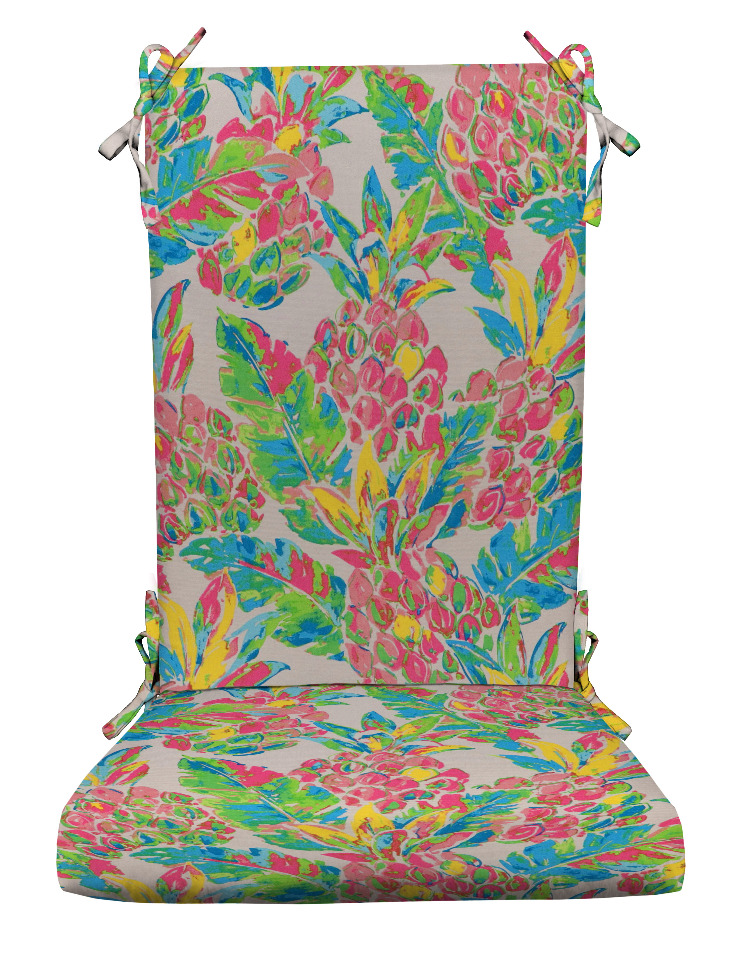 RSH Décor Indoor Outdoor Foam Rocker Rocking Chair Pad Cushions, Fits