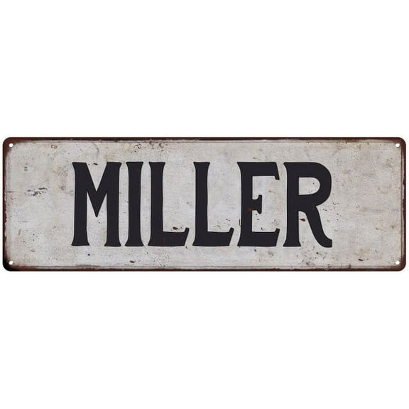MILLER Vintage Look Rustic Chic Metal Sign 8x24 108240036363