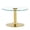 Transparent+Gold, variant on ExtraLco 27.5 Inch Round Glass Coffee Table, Tempered Clear Top Gold Metal Base Center Table for Living Room Apartment
