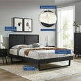 thumbnail image 4 of Modway Marlee Lit Plateforme Grand en Bois avec Cadre Angulaire, Noir, 4 of 13