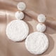 thumbnail image 5 of Elegant & Creative Vacation Style Raffia Braided Round Dangle Earrings - Perfect Gift for Women & Girls!, 5 of 5