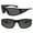 Gloss Black - 1.5, variant on 2 Pair of Bifocal Sport Wrap Reading Sunglasses with Side Shield Lens - Gloss/Matte - 3.0