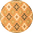 thumbnail image 1 of Ahgly Company Indoor Round Abstract Orange Modern Area Rugs, 3' Round, 1 of 4
