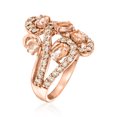 thumbnail image 2 of Dazzlingdaimonds Jewels 2.00 Ct Oval Cut Morganite & Diamond Engagement Wedding Swirl Band Ring 14K Rose Gold Plated 925 Sterling Silver For Women's -6.5, 2 of 3