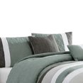 thumbnail image 2 of Owen 5 Piece King Comforter Set, The Urban Port, Striped White, Green, Gray, 2 of 5