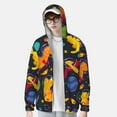 thumbnail image 2 of Kdxio Dinosaurs in Space Print Women Men Sun Protection UPF 50+ Jackets Zip Up Long Sleeve Hoodie Hiking Lightweight with Pockets, 2 of 7
