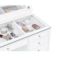thumbnail image 4 of Acena 7-drawer Vanity Set with Lighting White High Gloss, 4 of 6