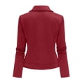 thumbnail image 4 of Lnmiateer Womens Cropped Zip Front Coat Lapel Lightweight Soft Jacket Chic Versatile Casual Autumn Winter Street Outer Tops, 4 of 9