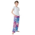 thumbnail image 4 of FORMRS Kids Pajama Pants with Pockets Size 6-8Y Boys Lounge Sleep Bottoms, Watercolor Blue Marble Pattern, 4 of 8