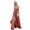 Dusty Pink, variant on Women's Surplice Tie Waist Maxi Dress 100% Polyester Flowing Silhouette Elegant Flowy Everyday Occasion Ready Chic