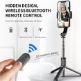 thumbnail image 2 of COOLJIER Gimbal Stabilizer 360 ° rotation stable shooting Bluetooth Selfie Stick Tripod for Smartphone Live Vertical Shooting Bracket, 2 of 9