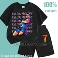 thumbnail image 5 of 2024 Tendencia de verano caliente Camiseta con estampado de letras Messi para niños Conjuntos de algodón 100 % Moda para niños Conjuntos de manga corta con cuello redondo para niñas Ropa, 5 of 5