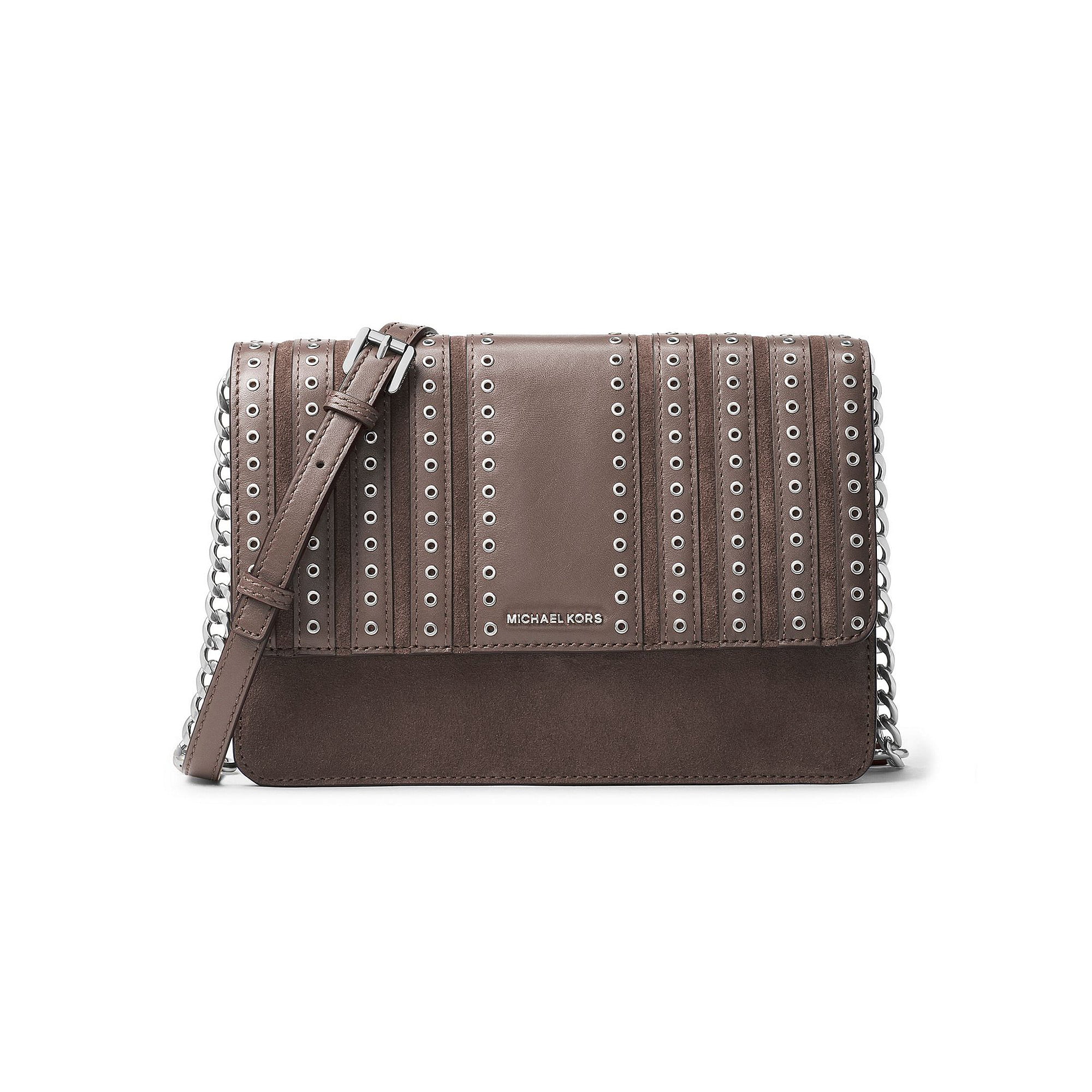 MICHAEL Michael Kors Womens Brooklyn Suede Leather Crossbody Handbag Gray  Large | Walmart Canada