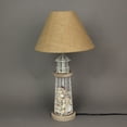 thumbnail image 4 of Zeckos White and Gray Seashell Filled Lighthouse Table Lamp, 4 of 6