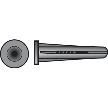 

6-8 x 0.75 in. Ribbed Plastic Anchor - Card of 80- pack of 5