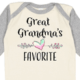 thumbnail image 4 of Inktastic Great Grandmas Favorite- Heart Great Grandchild Boys or Girls Long Sleeve Baby Bodysuit, 4 of 5