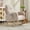Beige, variant on Modern Rocking Chair with High Back & Side Pocket, Nursery Glider Upholstered Armchair, 300 lbs Capacity