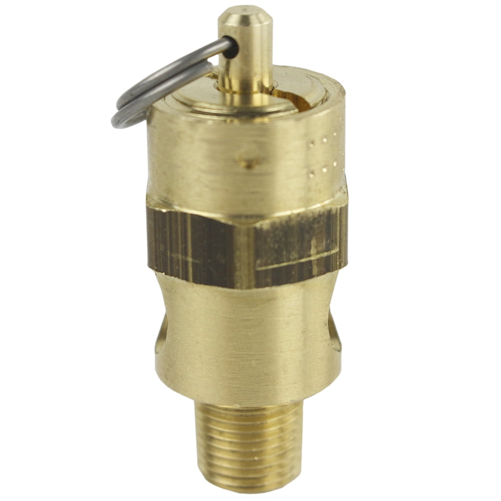 25 PSI Air Compressor Safety Relief Pop Off Valve Solid Brass 1//4 Male NPT New