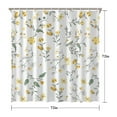 thumbnail image 4 of Floral Shower Curtain Watercolor Botanical Bathroom Decor Rustic Flower Design Fabric Bath Curtain for Tub Country Style Home Accessories with Hooks，72x72in, 4 of 5