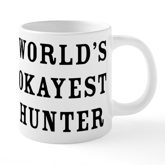 CafePress - World's Okayest Hunter - 20 Oz White Ceramic Mega Mug
