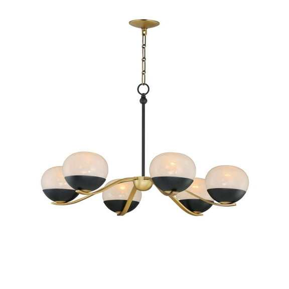 24646MRBKNAB Maxim Lighting Lucerne - 6 Light Chandelier-20.25 Inch Tall and 33 Inch Wide