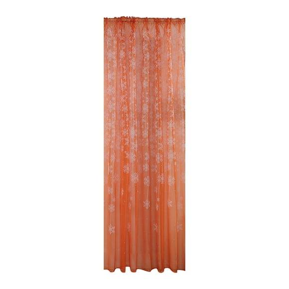 Birdeem 1Pcs Christmas Snowflake Curtain Tulle Window Voile Drape Valance