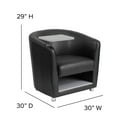thumbnail image 5 of Black LeatherSoft Tablet Arm Chair, Chrome Legs and Under Seat Storage, 5 of 10