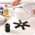 thumbnail image 1 of Black Foldable Non-slip Heat Resistant Pad Trivet Pan Pot Holder Mat Kitchen, 1 of 6