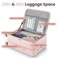 thumbnail image 4 of ACE-Travel,20"24"28" PC Hardshell Luggage Sets 3PCS(Lightweight,Durable & Expandable) with Front Pocket,TSA Lock,Telescoping Handle,360°Double Spinner Wheels,Clear PVC Luggage Cover(Pink), 4 of 14
