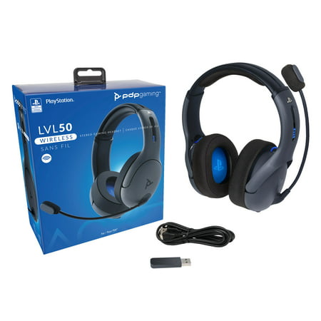 PDP, PS4 LVL50 Wireless Stereo Gaming Headset, PlayStation 4, 0, (Best Wireless Headset For Gaming 2019)