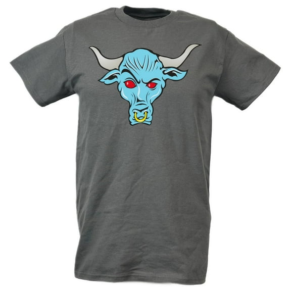 The Rock Blue Brahma Bull WWE Mens Grey T-shirt