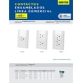 thumbnail image 2 of Placa 3 Contactos Blanca Surtek P428B 1/3 De Hogar Casa Habitacion, 2 of 3