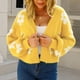 thumbnail image 1 of ICHUANYI Liquidación Moda Mujer Casual V-Cuello Manga Larga Suéter Cardigan Blusa Botón Pullver Tops ICHUANYI WER2023082203723, 1 of 9
