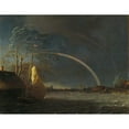 thumbnail image 3 of After Allart van Everdingen 18x15 Black Modern Framed Museum Art Print Titled - Waterscape with Rainbow (17th Century), 3 of 5