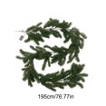 thumbnail image 2 of 76.77 Inch Christmas Cedar Garland - Artificial Realistic Soft Green Faux Cedar Pine Garland for Home Table, Mantle, Wall, Door, Indoor & Outdoor Christmas Party Decorations, 2 of 6