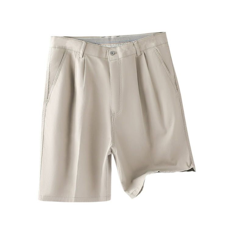 mens dress shorts 5 inch inseam nsendm Pt Shorts Men Mens Summer Solid Color Pants Pocket Drawstring Loose Quick Mens Workout Shorts 5 Inch Inseam Shorts Khaki X-Large