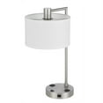 thumbnail image 3 of Cal Lighting Roanne 1-Light Downbridge Metal Desk Lamp in Brushed Steel Silver, 3 of 5