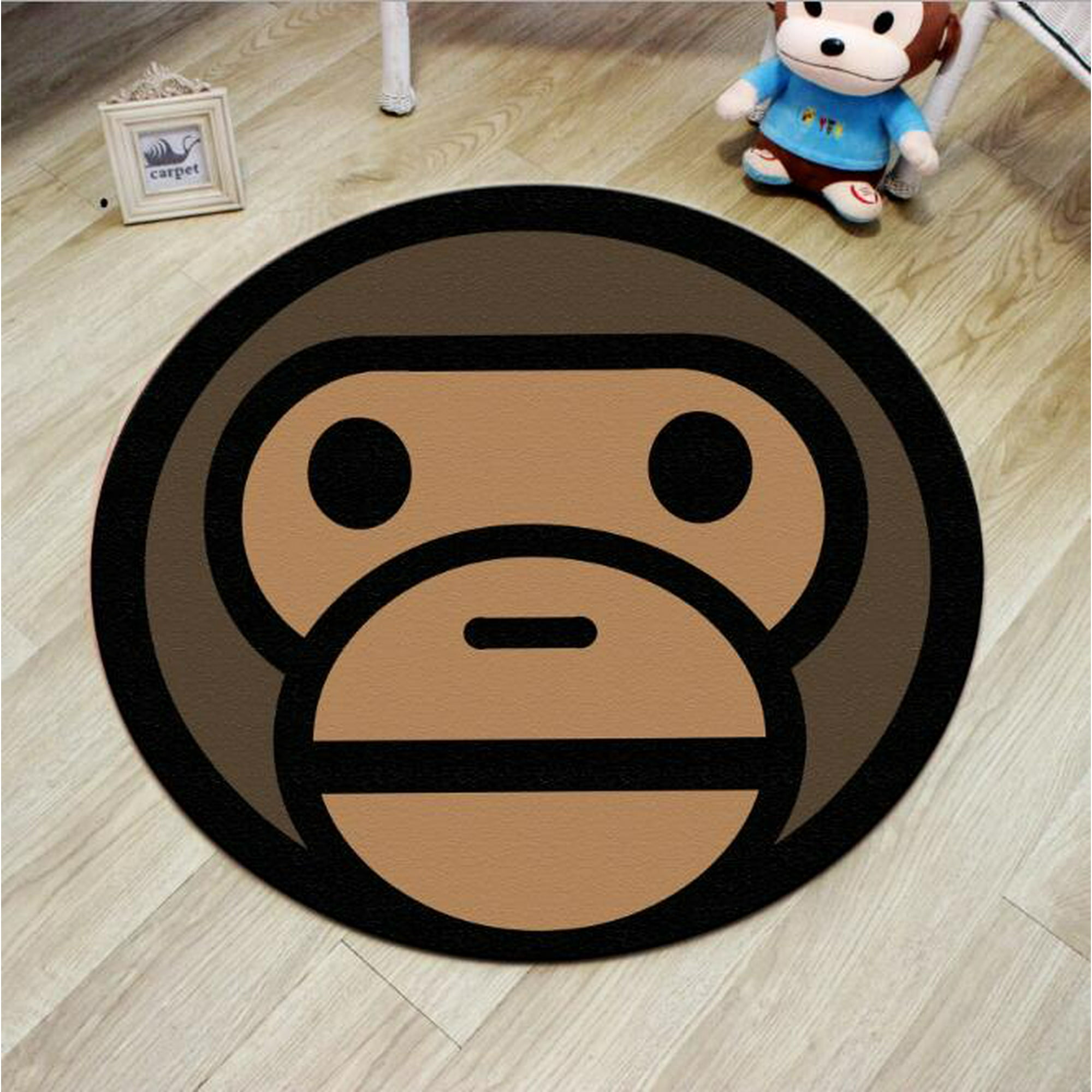 Polyester Fiber Round Ape Face Cartoon Carpet Floor Cover Household Ground Mat | Walmart Canada Polyester Fiber Round Ape Face Cartoon Carpet Floor Cover Household Ground Mat | Walmart Canada