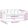 thumbnail image 4 of vidaXL 2-Seater Sofa Dark Green 140 cm Velvet, 4 of 5