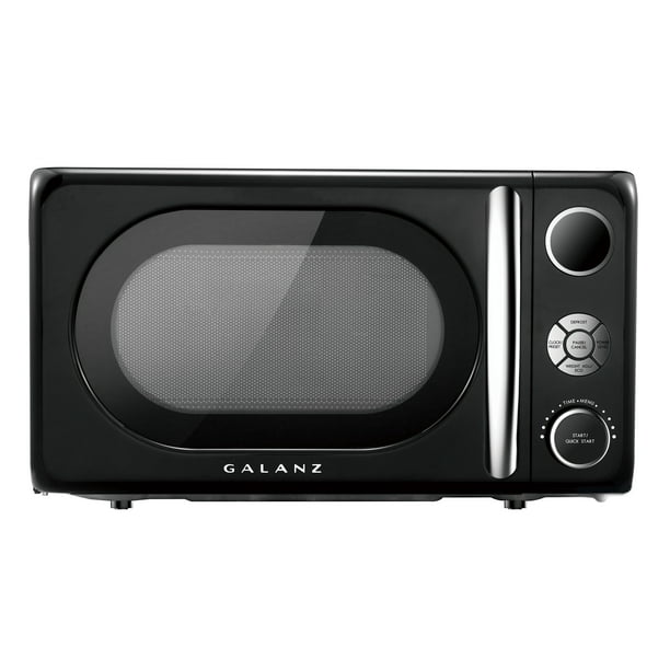 0.7 cu ft 700 watt countertop microwave in black