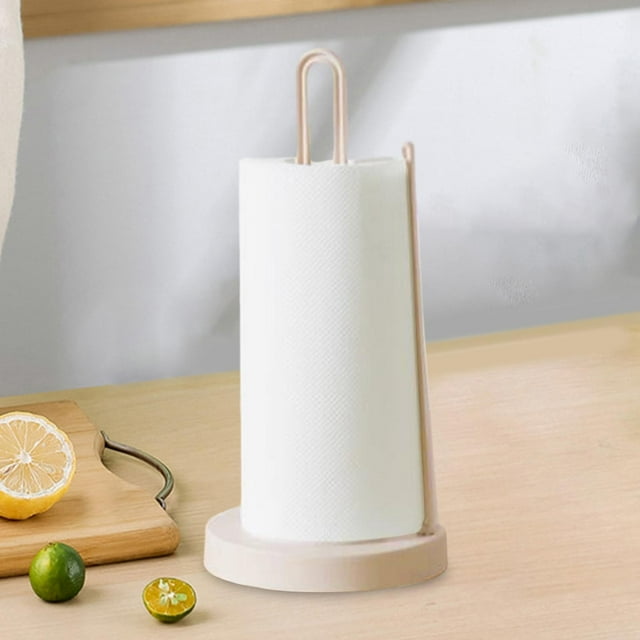 Portarrollos de papel creativo, estante de almacenamiento para cocina, encimera portátil, soporte de pañuelos para baño, encimeras, oficina, Beige Macarena Sujetador de papel