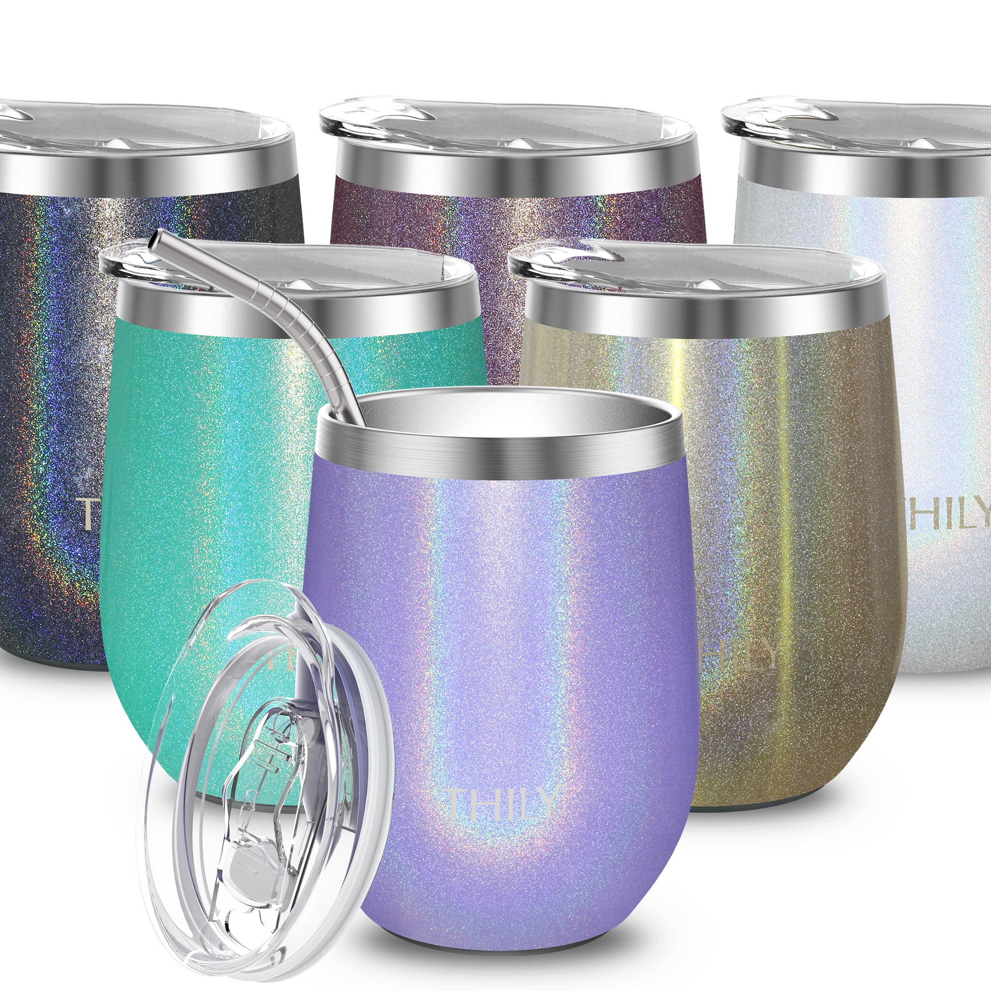 Stainless Steel Stemless Wine Tumbler with Lid - 12 oz – The Unlimited  Stitch
