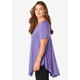 thumbnail image 3 of Roaman's Women's Plus Size Ultra Drape V-Neck Swing Tunic Top, 3 of 4