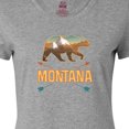 thumbnail image 4 of Inktastic Montana Vacation Bear Silhouette Women's T-Shirt, 4 of 5