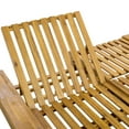 thumbnail image 5 of Christopher Knight Home Outdoor Double Chaise Lounge with Cushion, 4 Position Adjustable, Acacia Wood, Teak+Dark Gray, 5 of 13