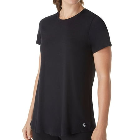 Women's Soffe 7810V Long Crew Neck Short Sleeve Tee