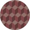 thumbnail image 1 of Ahgly Company Tapis d'Intérieur Lavable en Machine Carré Transitionnel Rouge Indien, 3 Pieds Carré, 1 of 7