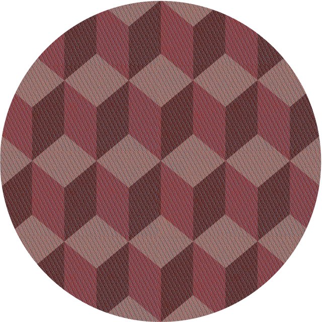 Ahgly Company Tapis d'Intérieur Lavable en Machine Carré Transitionnel Rouge Indien, 3 Pieds Carré