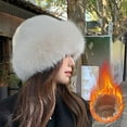 thumbnail image 2 of Women's Faux Fur Russian-Style Trapper Hat - Ultra-Soft Plush Winter Trooper Cap with Windproof & Thermal Protection for Outdoor Hunting & Snow Activities（Purple  1 PCS）, 2 of 7